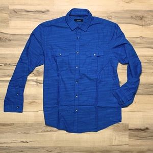 Alfani Casual Collar Button-down Longsleeve Shirt